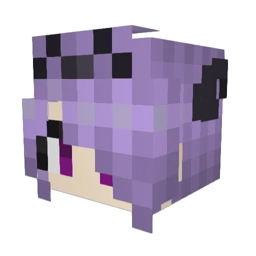 IrisKid Minecraft avatar head, 3D render