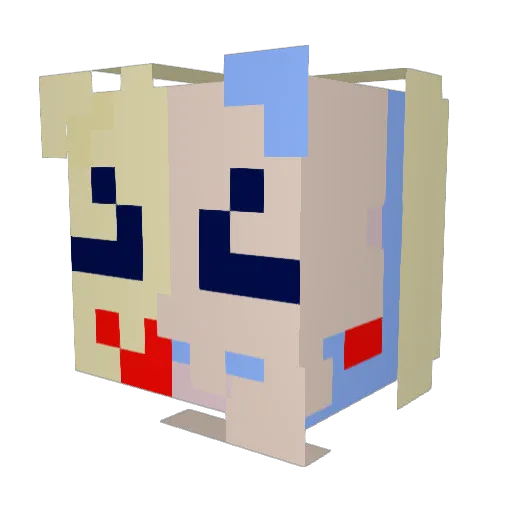 IrisNevermind Minecraft avatar head, 3D render