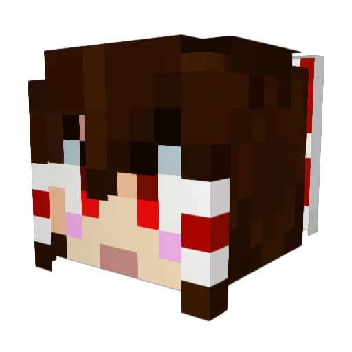 IrisTi Minecraft avatar head, 3D render