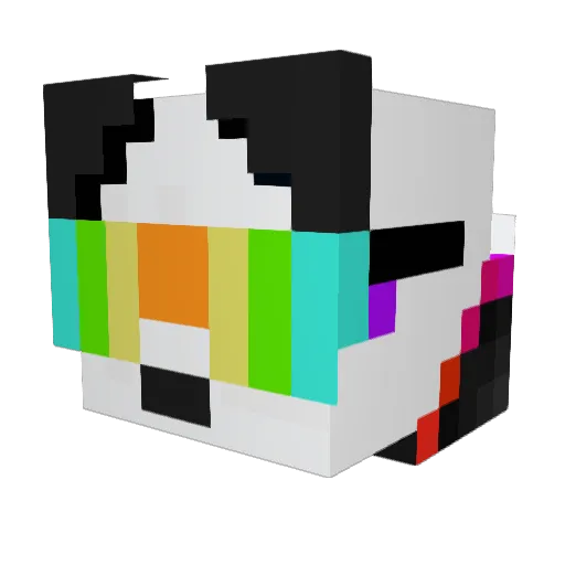 IrisTiger Minecraft avatar head, 3D render