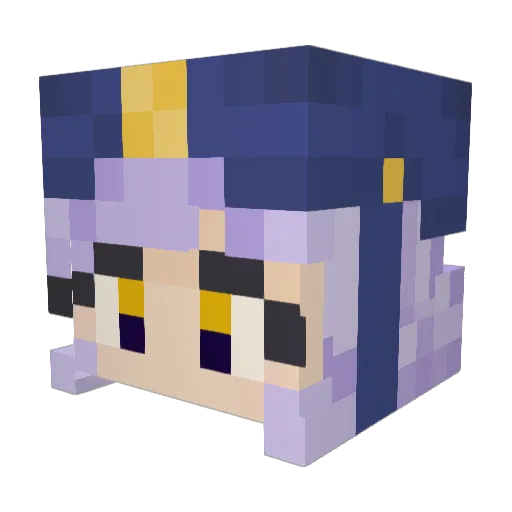 Iris_Endsky Minecraft avatar head, 3D render