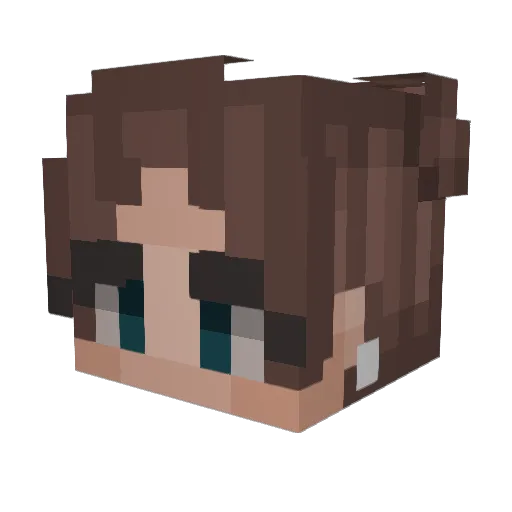 Iris_Messenger Minecraft avatar head, 3D render