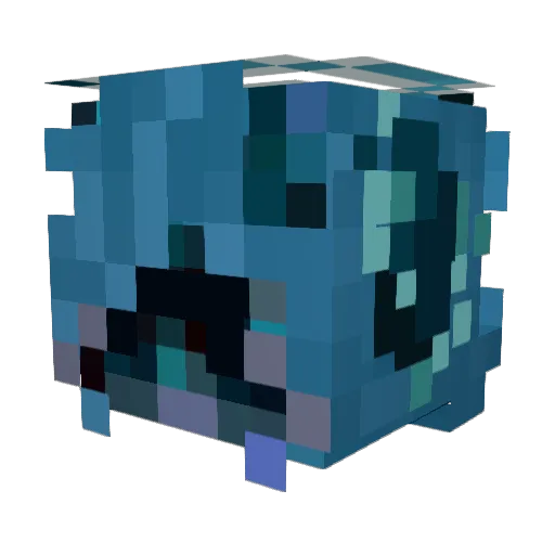 Iris_Winter Minecraft avatar head, 3D render