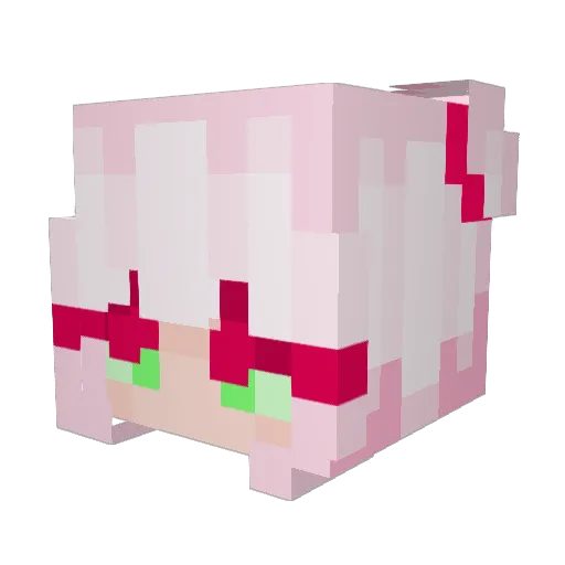 Iris_lv Minecraft avatar head, 3D render