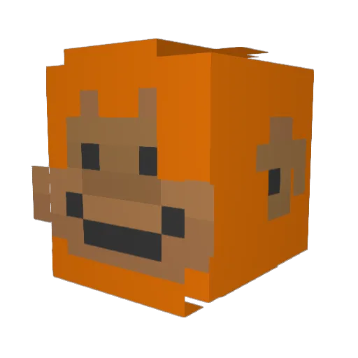 Irischik Minecraft avatar head, 3D render