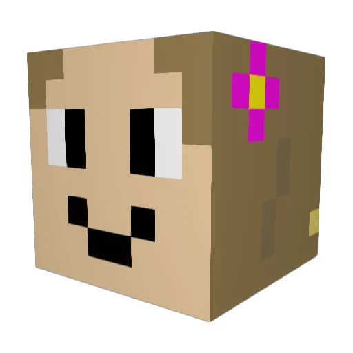 Irisfelice Minecraft avatar head, 3D render