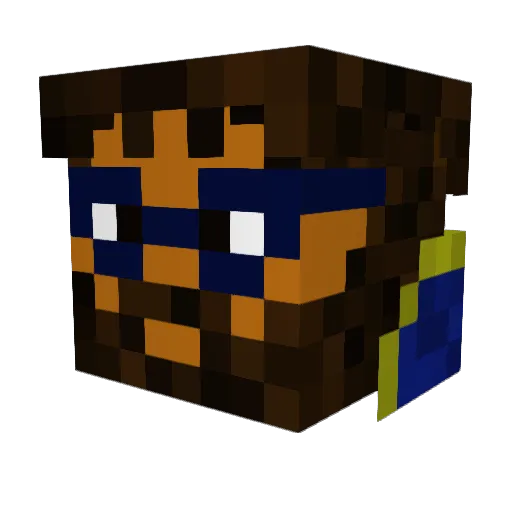 IrishBlackGuy Minecraft avatar head, 3D render