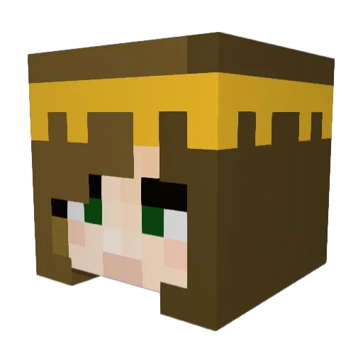 IrishLass13 Minecraft avatar head, 3D render