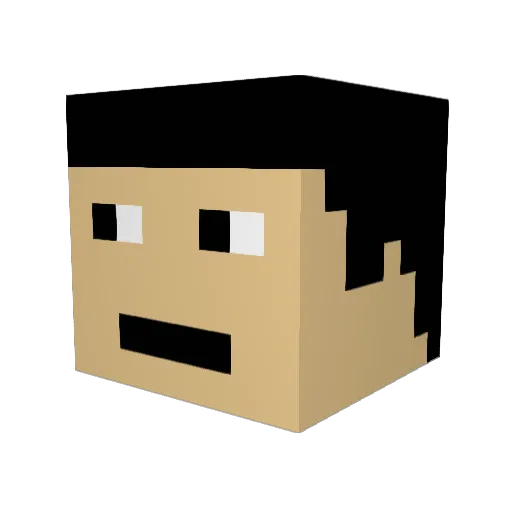 IrishOB Minecraft avatar head, 3D render