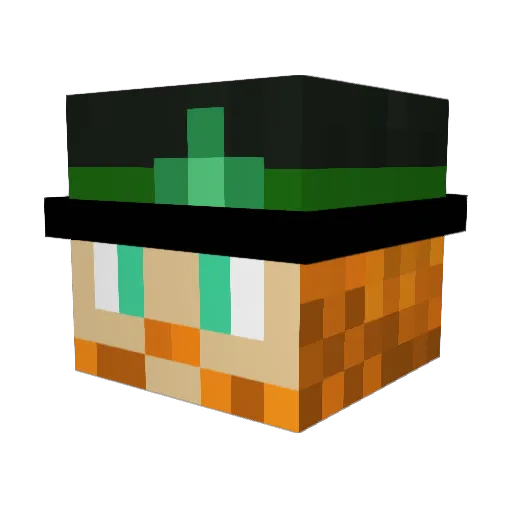 IrishSpring Minecraft avatar head, 3D render