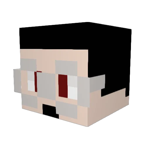 Irishia Minecraft avatar head, 3D render