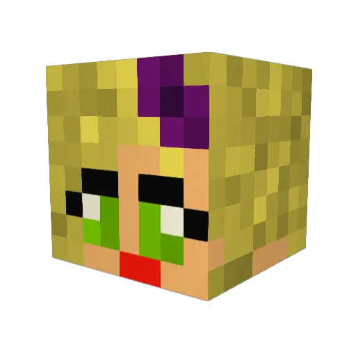 Irishkittycat Minecraft avatar head, 3D render