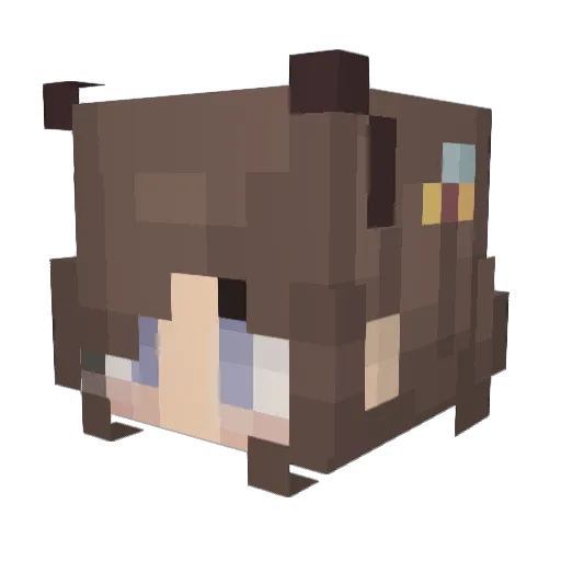 Irmish Minecraft avatar head, 3D render