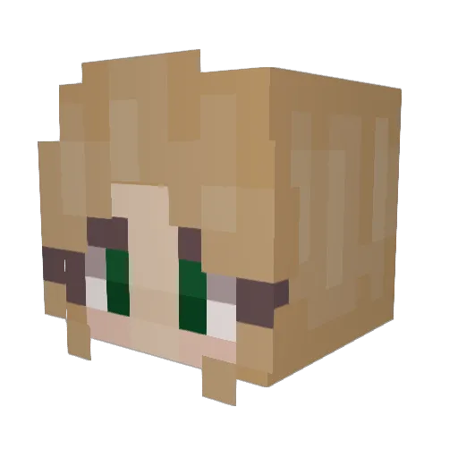 Irms Minecraft avatar head, 3D render