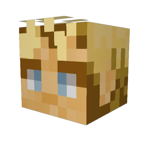 IrnBlck Minecraft avatar head, 3D render