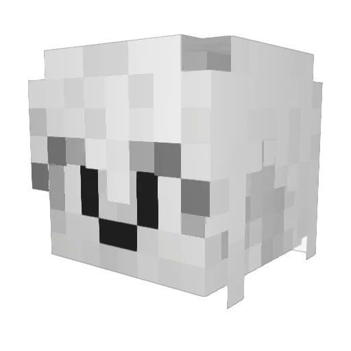 Irobot67 Minecraft avatar head, 3D render