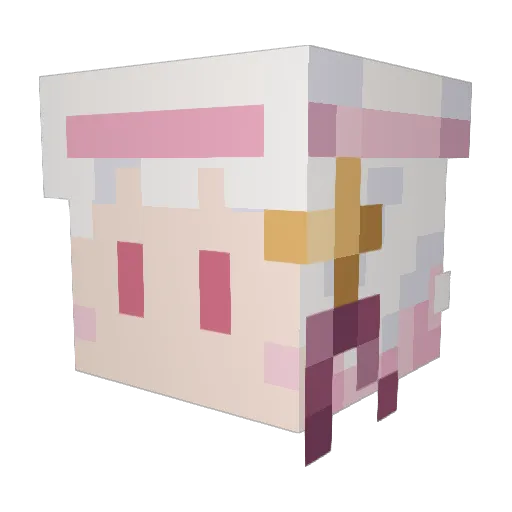 Irochi_ Minecraft avatar head, 3D render