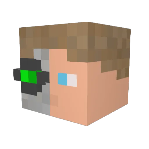 Irogirg Minecraft avatar head, 3D render