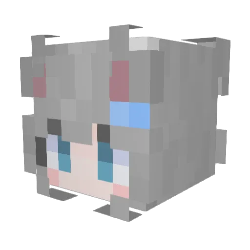 Iroha_Natsume Minecraft avatar head, 3D render