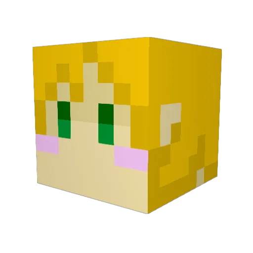 Iroha_tyan Minecraft avatar head, 3D render