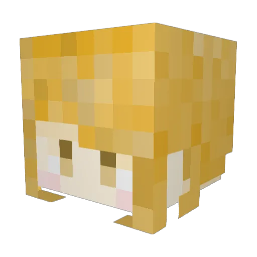 Irohanna Minecraft avatar head, 3D render