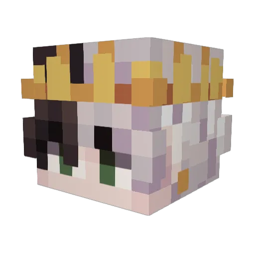 Iroice Minecraft avatar head, 3D render