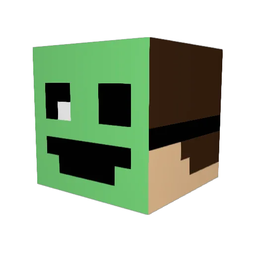 IronAwesome7 Minecraft avatar head, 3D render