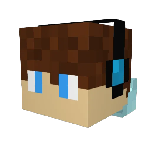 IronBeast99 Minecraft avatar head, 3D render