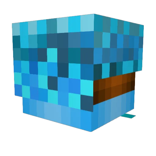 IronBlade22 Minecraft avatar head, 3D render
