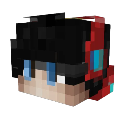 IronCat_437 Minecraft avatar head, 3D render