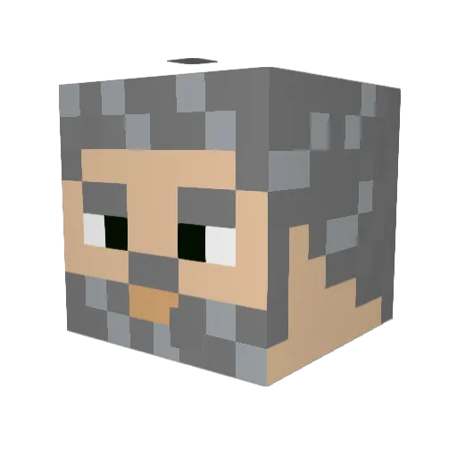 IronDaddy83 Minecraft avatar head, 3D render