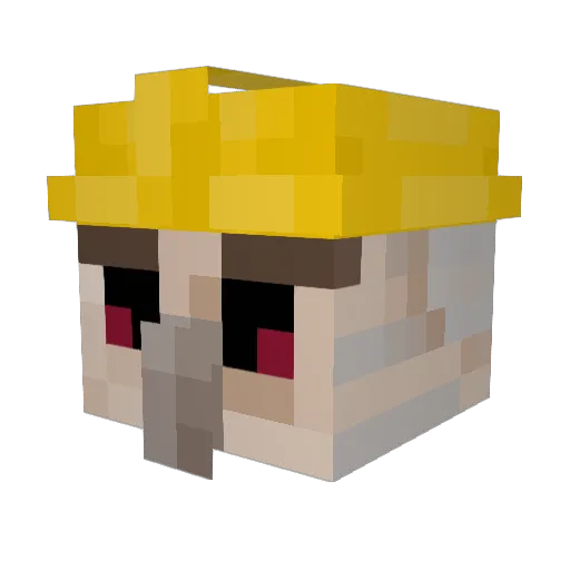 IronExcavater Minecraft avatar head, 3D render