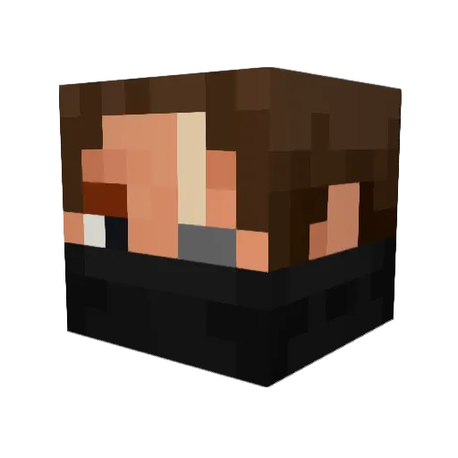 IronFinder Minecraft avatar head, 3D render