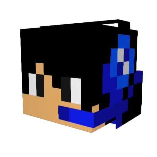 IronFrost64 Minecraft avatar head, 3D render
