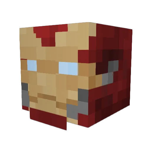 IronGab Minecraft avatar head, 3D render