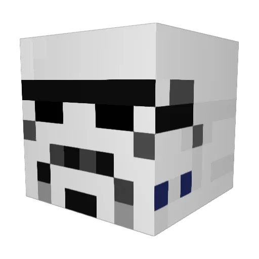 IronGeri Minecraft avatar head, 3D render