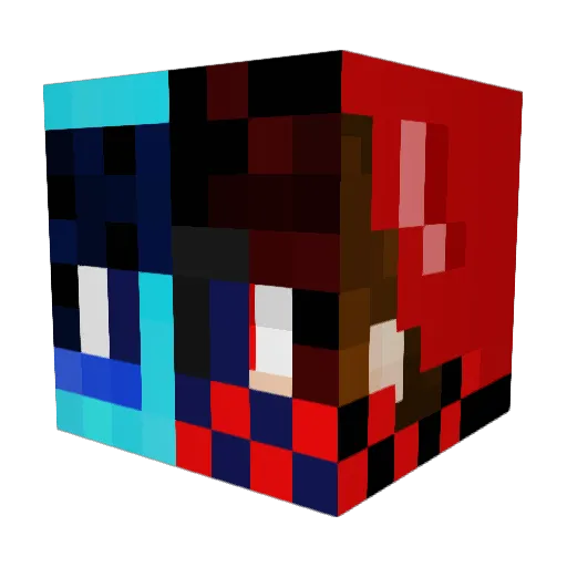 IronGodzilla Minecraft avatar head, 3D render