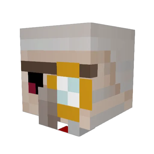 IronGolem57 Minecraft avatar head, 3D render