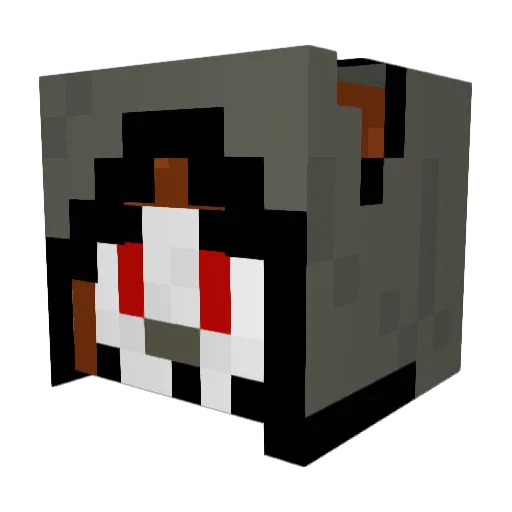 IronIris101 Minecraft avatar head, 3D render