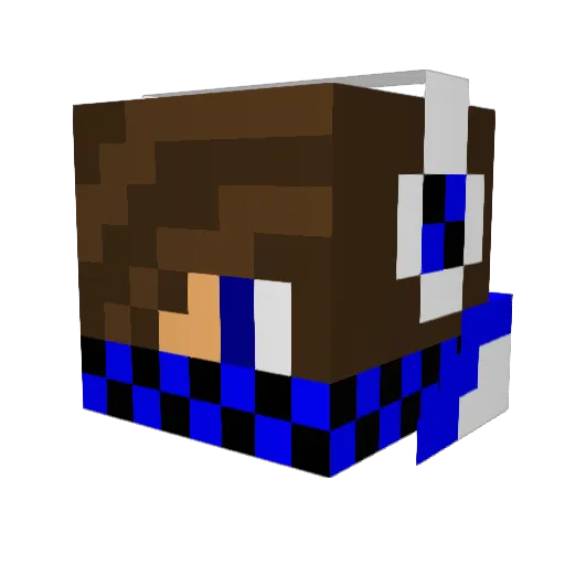 IronKyber Minecraft avatar head, 3D render