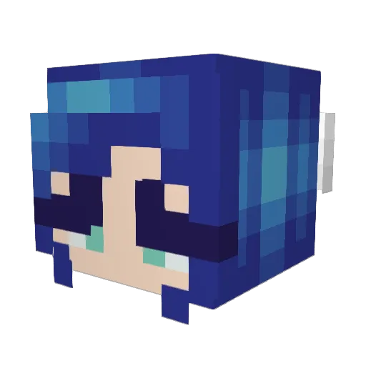 IronLady82 Minecraft avatar head, 3D render