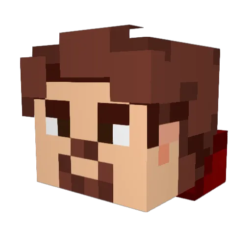 IronManVip Minecraft avatar head, 3D render