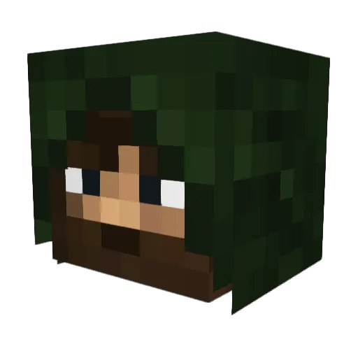 IronMike_ Minecraft avatar head, 3D render