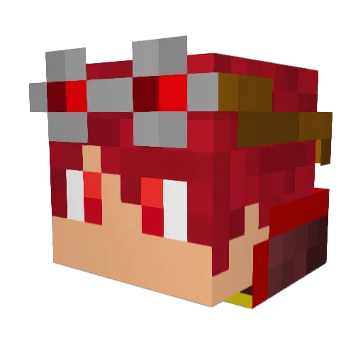 IronOracle Minecraft avatar head, 3D render