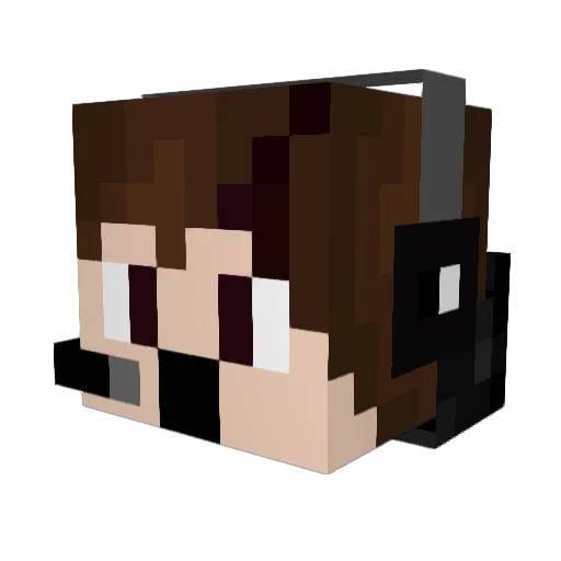 IronPhanatic Minecraft avatar head, 3D render