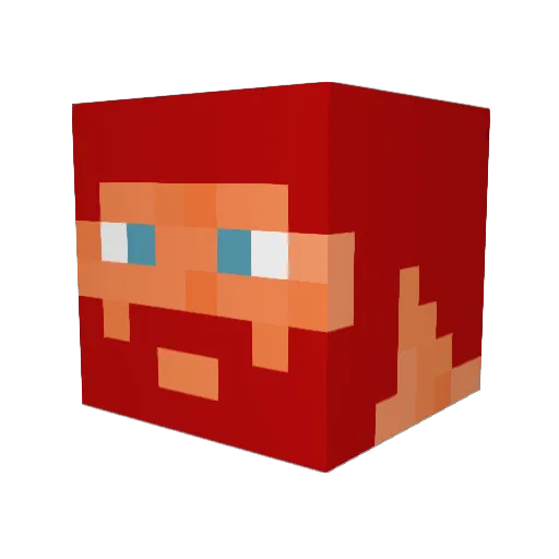 IronRig Minecraft avatar head, 3D render