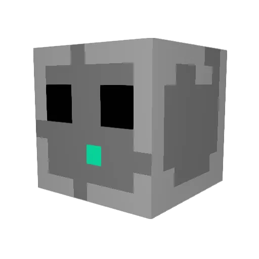 IronSlime Minecraft avatar head, 3D render
