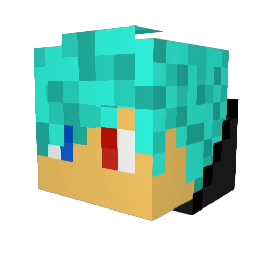 IronSuperKid Minecraft avatar head, 3D render