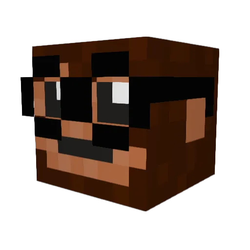 IronTomman Minecraft avatar head, 3D render