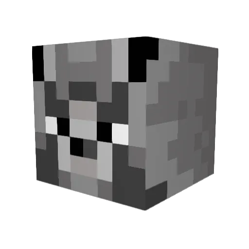 IronWolfGaming Minecraft avatar head, 3D render